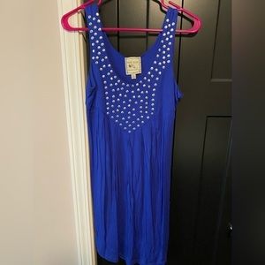 Fun studded royal blue short dress. Size X-Large.